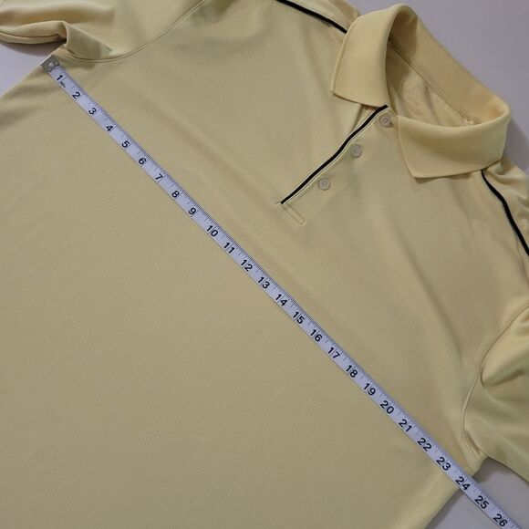PGA Tour Men's Yellow Short Sleeve Golf Polo - Picture 3 of 11